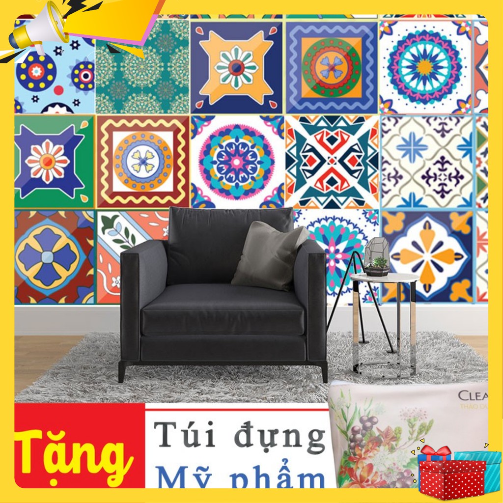 [GIẢM 40%] DECAL DÁN TƯỜNG GẠCH CÔ BA SÀI GÒN 20X20CM