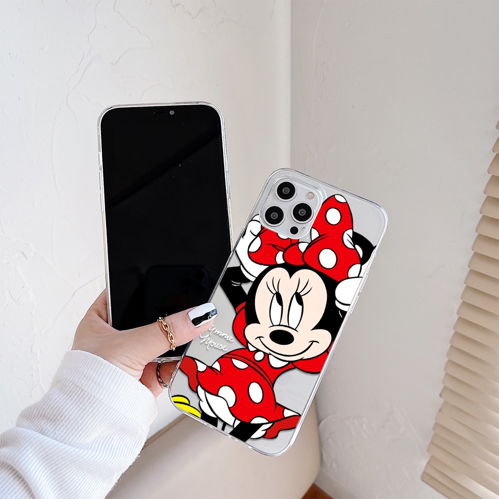 DISNEY Ốp Điện Thoại Tpu Mềm Chống Sốc In Hình Mickey / Minnie Cho iPhone 11 12 13 pro max XS X XR XSMax 7 8 6 6s plus 5 4 SE 2020
