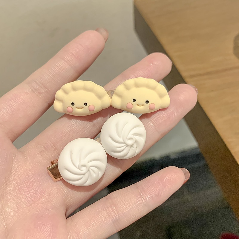 1 Kẹp Tóc Tạo Hình Thức Ăn Sáng Tạo Thủ Công Phong Cách Hàn Quốc Cho Nữ