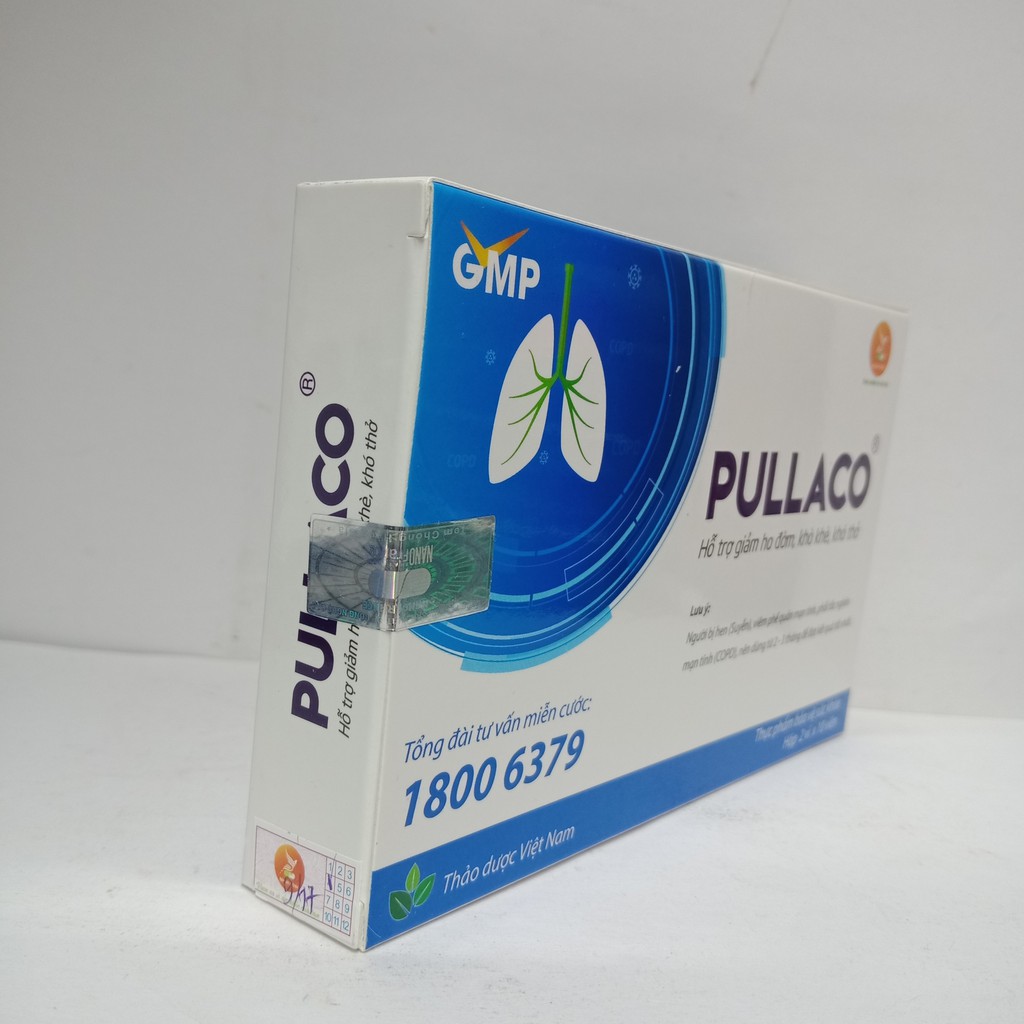 PULLACO HỘP 20 VIÊN- HỖ TRỢ GIẢM HO KHÒ KHÈ KHÓ THỞ