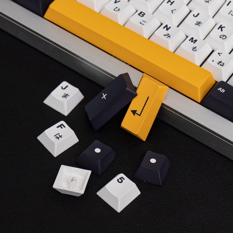 Bàn Phím 138 Phím Pbt Màu Trắng Đen Tối Giản Cho Bàn Phím Cơ 61 / 64 / 68 / 75 / 84 / 87