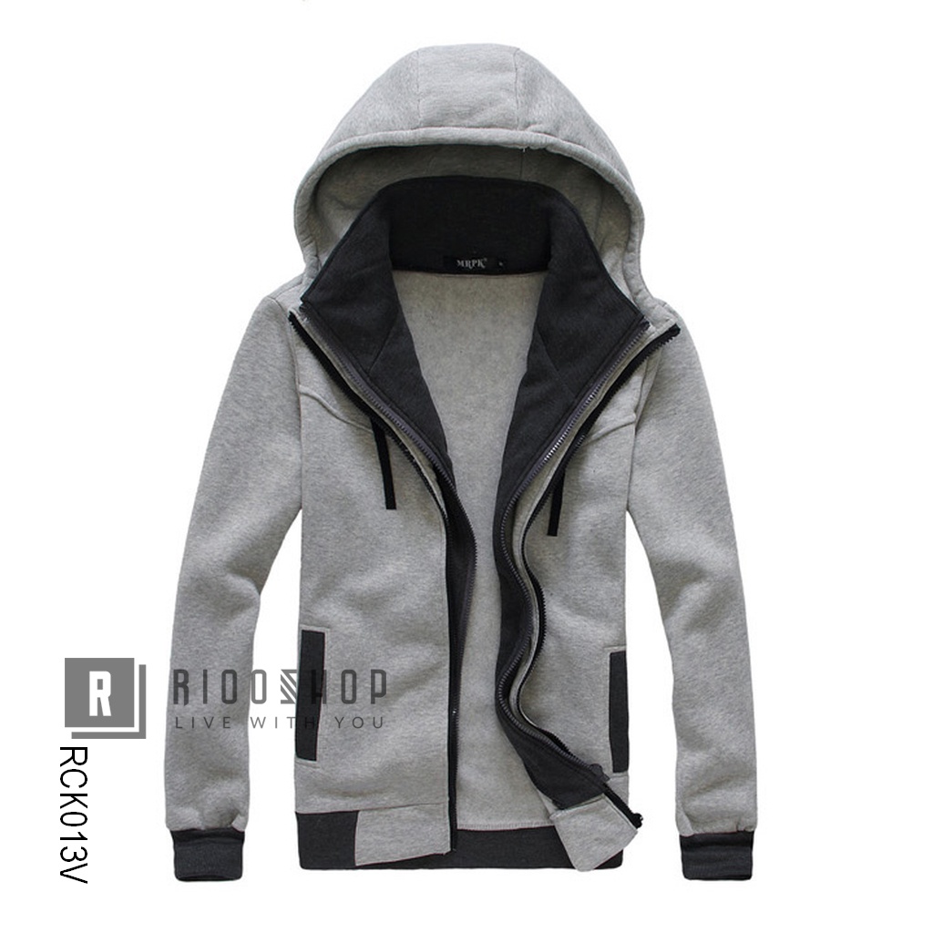 Áo khoác nỉ đẹp có nón 2 lớp cao cấp mới phong cách Hàn Quốc RCK013