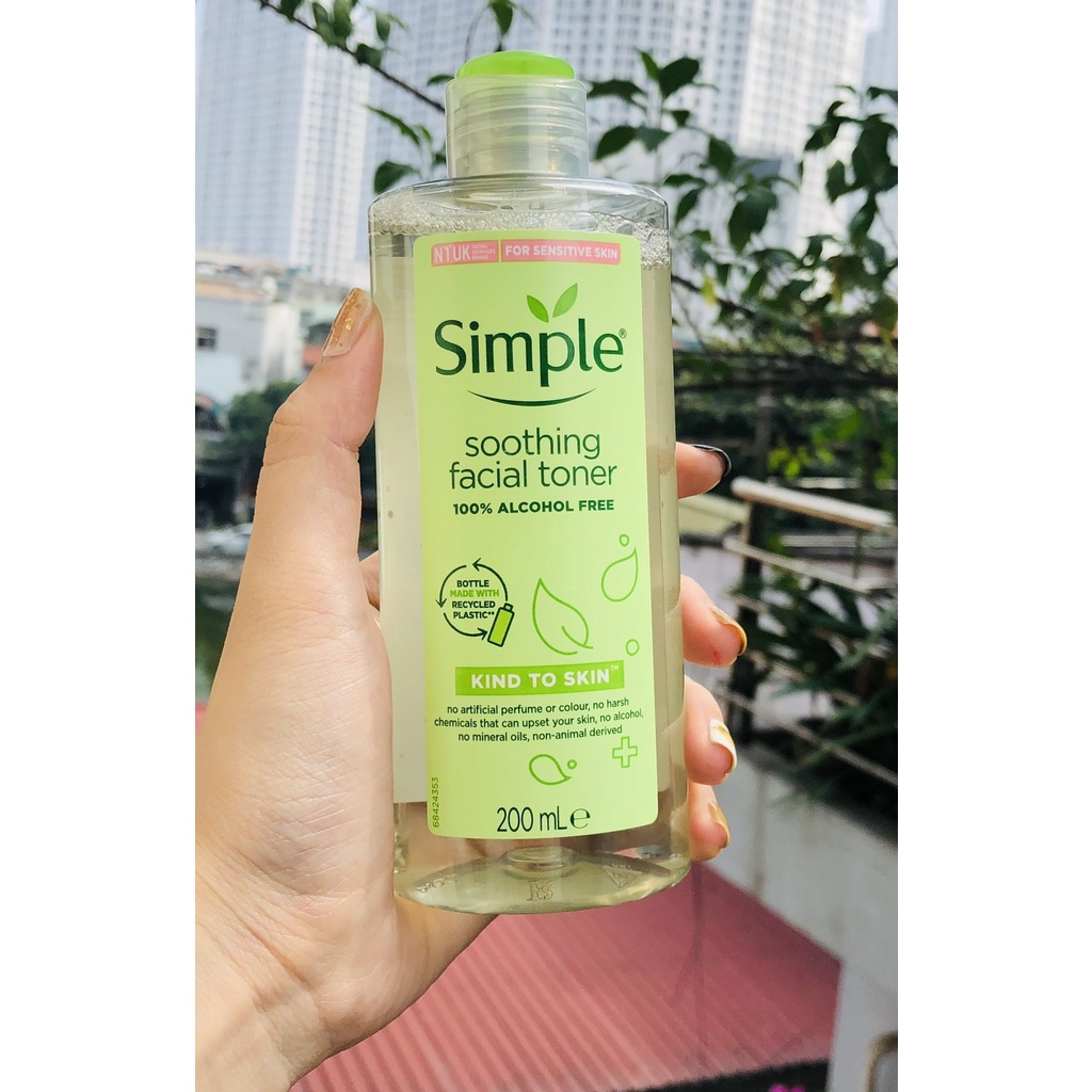 (Chính Hãng) Nước Hoa Hồng Toner Simple 200ml