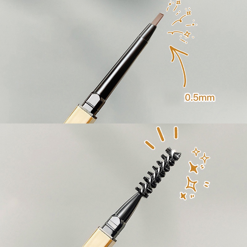 [Hàng mới về] Chì kẻ lông mày hai đầu có cọ chuốt chống thấm nước lâu trôi 5 màu tùy chọn | BigBuy360 - bigbuy360.vn