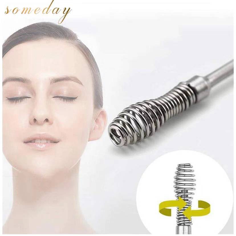 Popkozzi Bộ dụng cụ ngoáy tai  nhỏ gọn kèm hộp, vệ sinh, làm sạch hiệu quả Bộ dụng cụ vệ sinh tai bằng thép an toàn