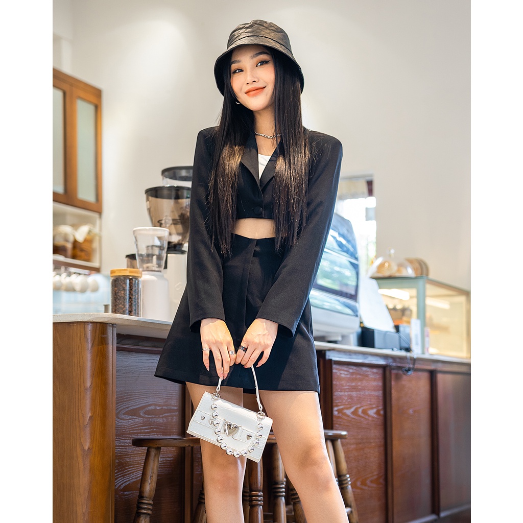 Vest Cách Điệu Dáng Dài Form Sơ Mi The Good/Tuberose Vest Dress