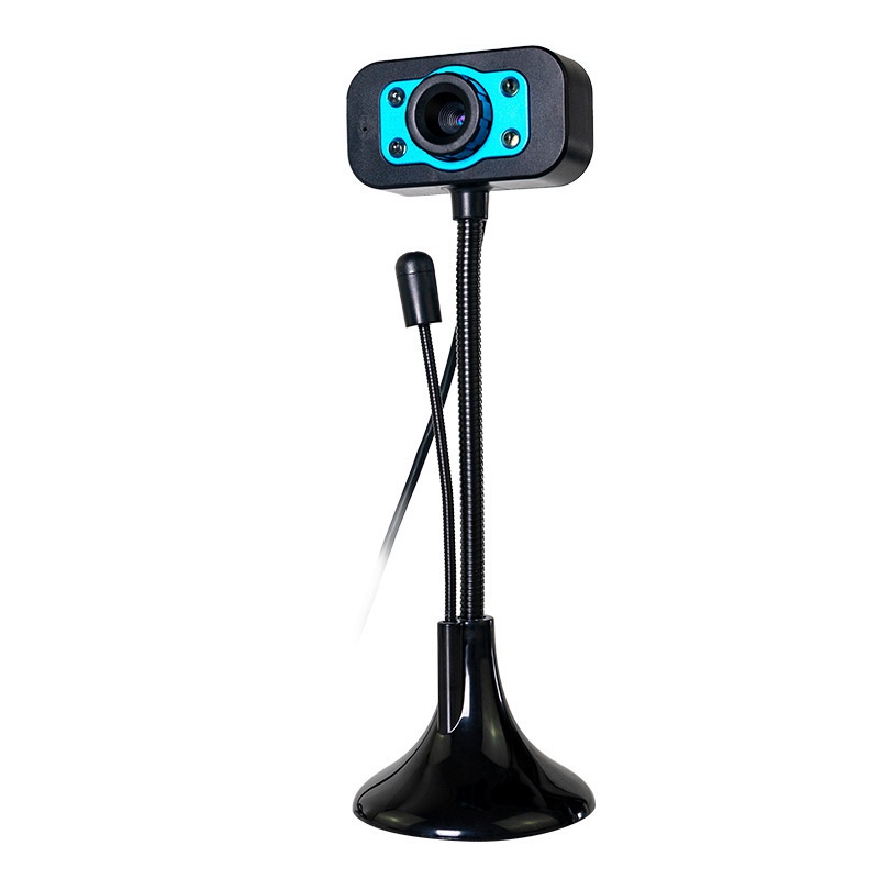 Webcam Tích Hợp Micro Thu Âm Huqu M4 -Có Đèn Led Hỗ Trợ Lấy Sáng và Hỗ Trợ Lấy Nét Thủ Công
