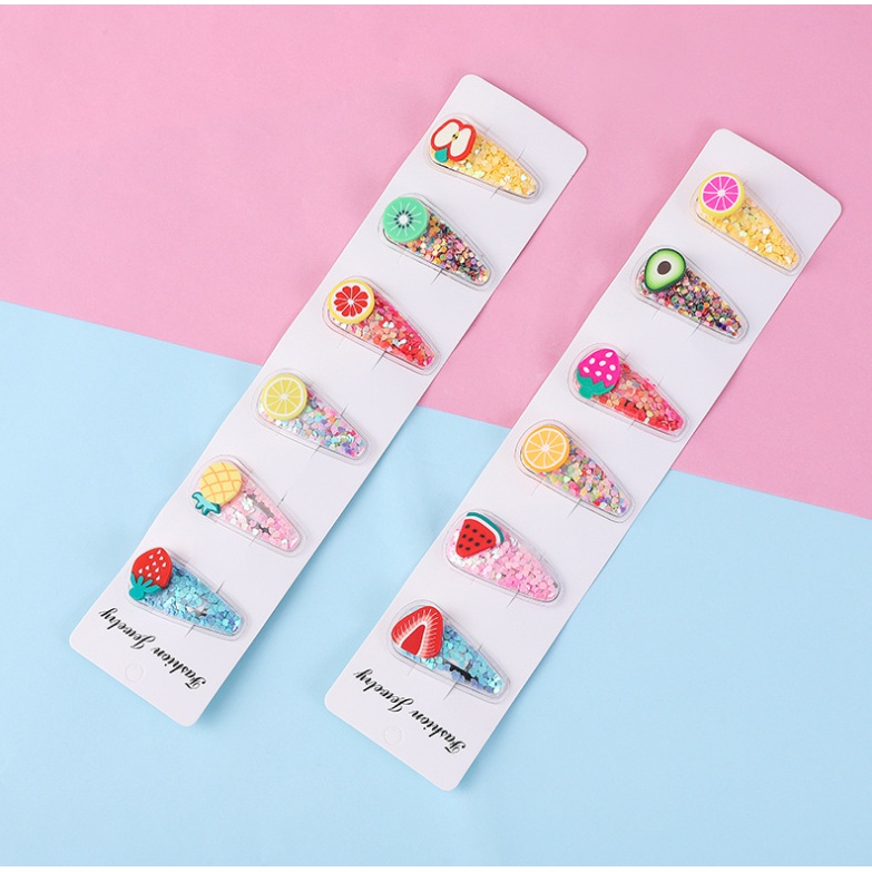 Kẹp Tóc Hoa Quả Trái Tim Dễ Thương