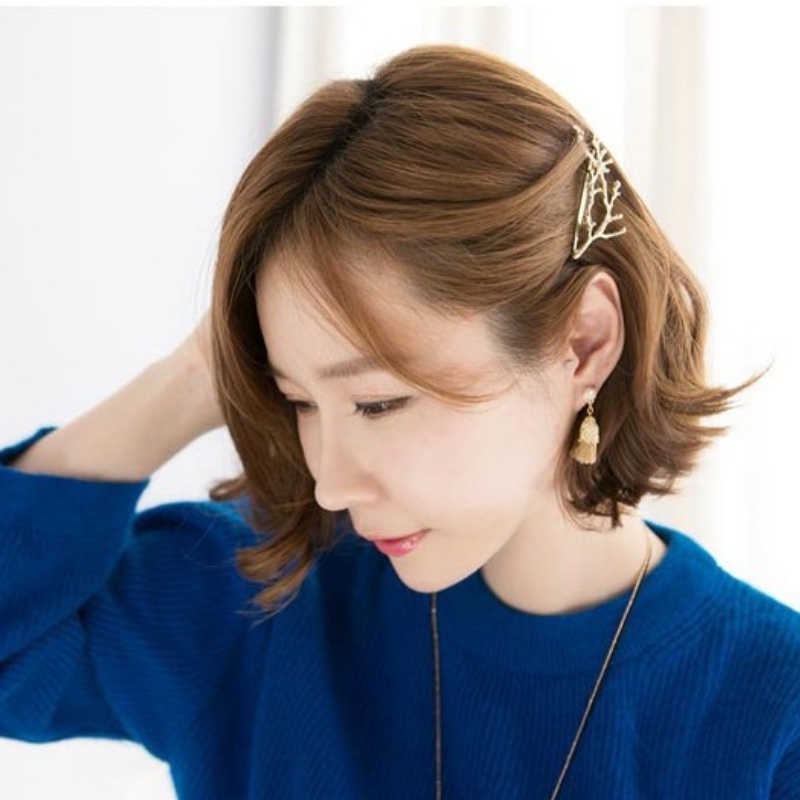 Kẹp tóc hình sừng hươu đơn giản cá tính phong cách Hàn Quốc