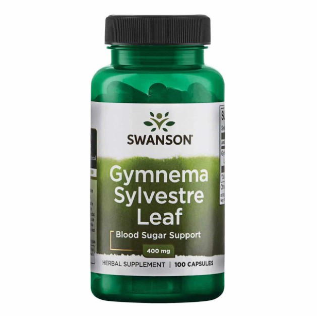 Hỗ Trợ Bệnh Tiểu Đường, Đái Tháo Đường Hiệu Quả Swanson Gymnema Sylvestre Leaf 400mg 100v