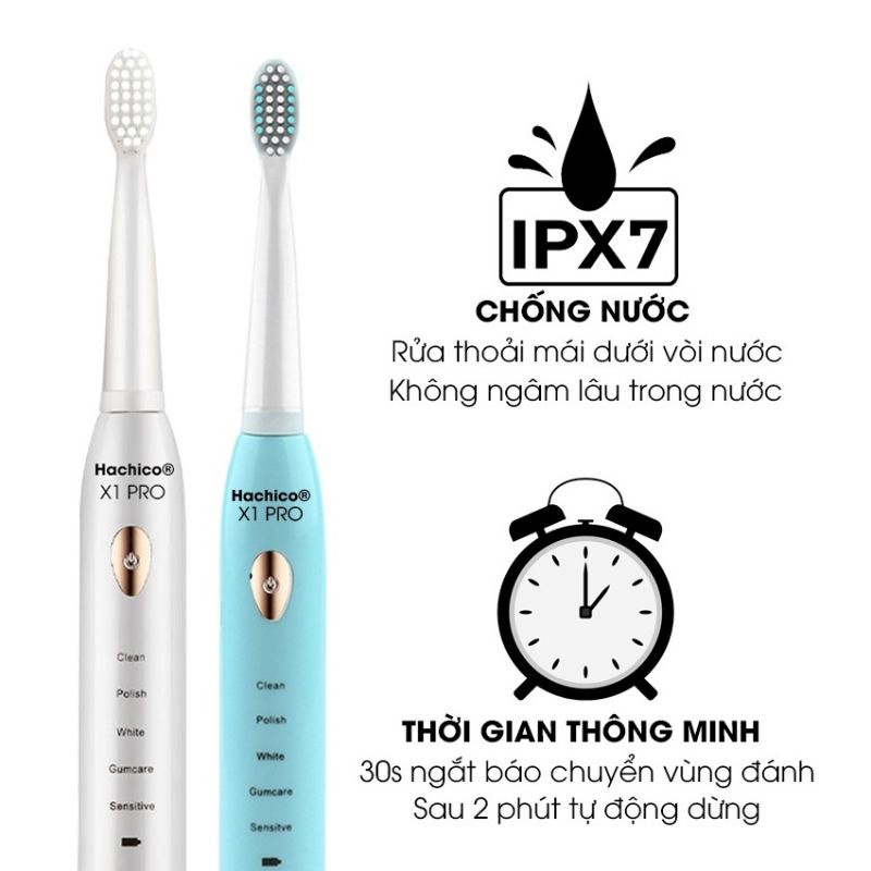 Bàn chải điện đánh răng tự động 5 chế độ bản cao cấp