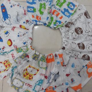 Combo 5 quần đùi cotton giấy cho bé