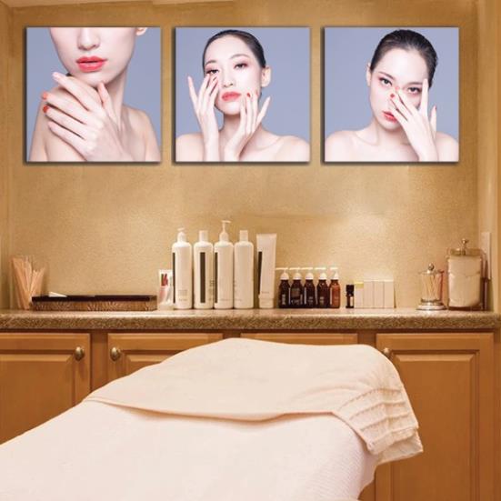 Tranh spa dán tường tiệm make up, massage