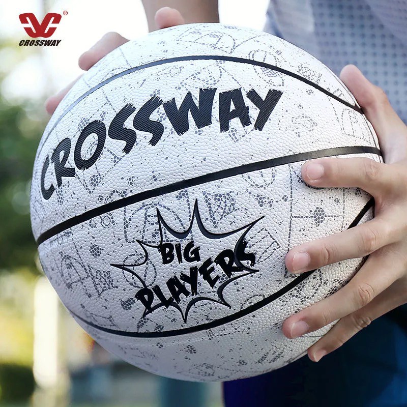 Bóng Rổ Da Crossway Chính Hãng Size 7 - Tặng Túi lưới + Kim bơm Bảo Hành 12 Tháng Bảo Hành Da 12 Tháng