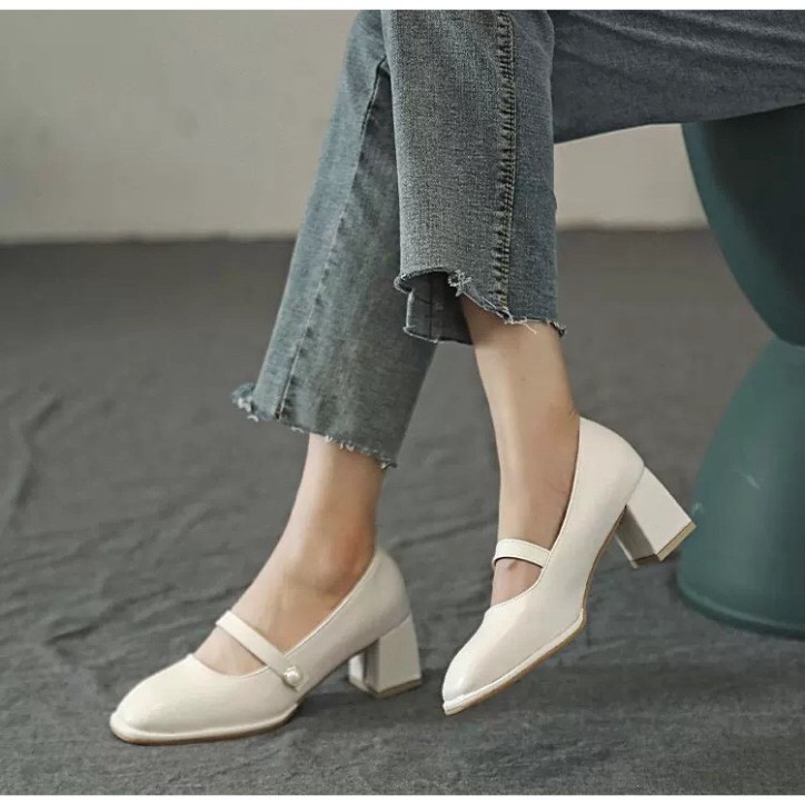 (SẴN HÀNG) Giày cao gót style tiểu thư quai ngang vitage cực xinh ( SỈ GIÁ TỐT)