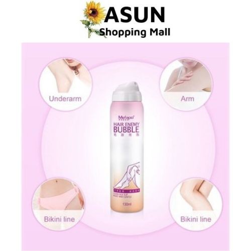 Xịt tẩy lông 𝑴𝒆𝒇𝒂𝒑𝒐 𝑯𝒂𝒊𝒓 𝑬𝒏𝒆𝒎𝒚 𝑩𝒖𝒃𝒃𝒍𝒆 98ml Giúp Tẩy Sạch Lông Không Đau Rát