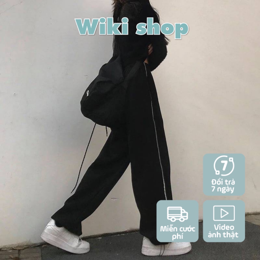 [C63] Quần jogger thun unisex 1 SỌC cạp chun phom rộng dáng suông - Quần jogger unisex hot trend