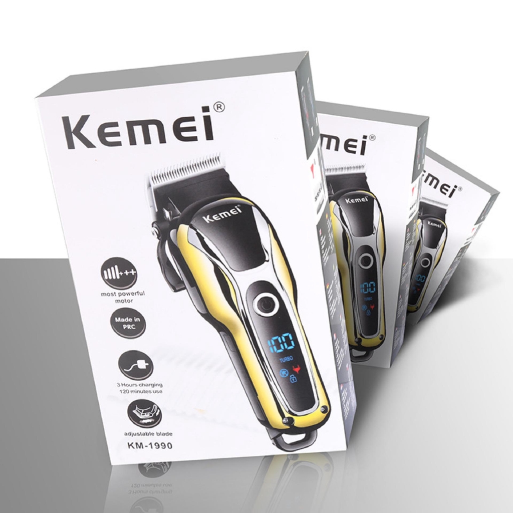 Tông đơ cắt tóc không dây chuyên nghiệp Kemei KM-1990 NEW 2018 - Hàng nhập khẩu