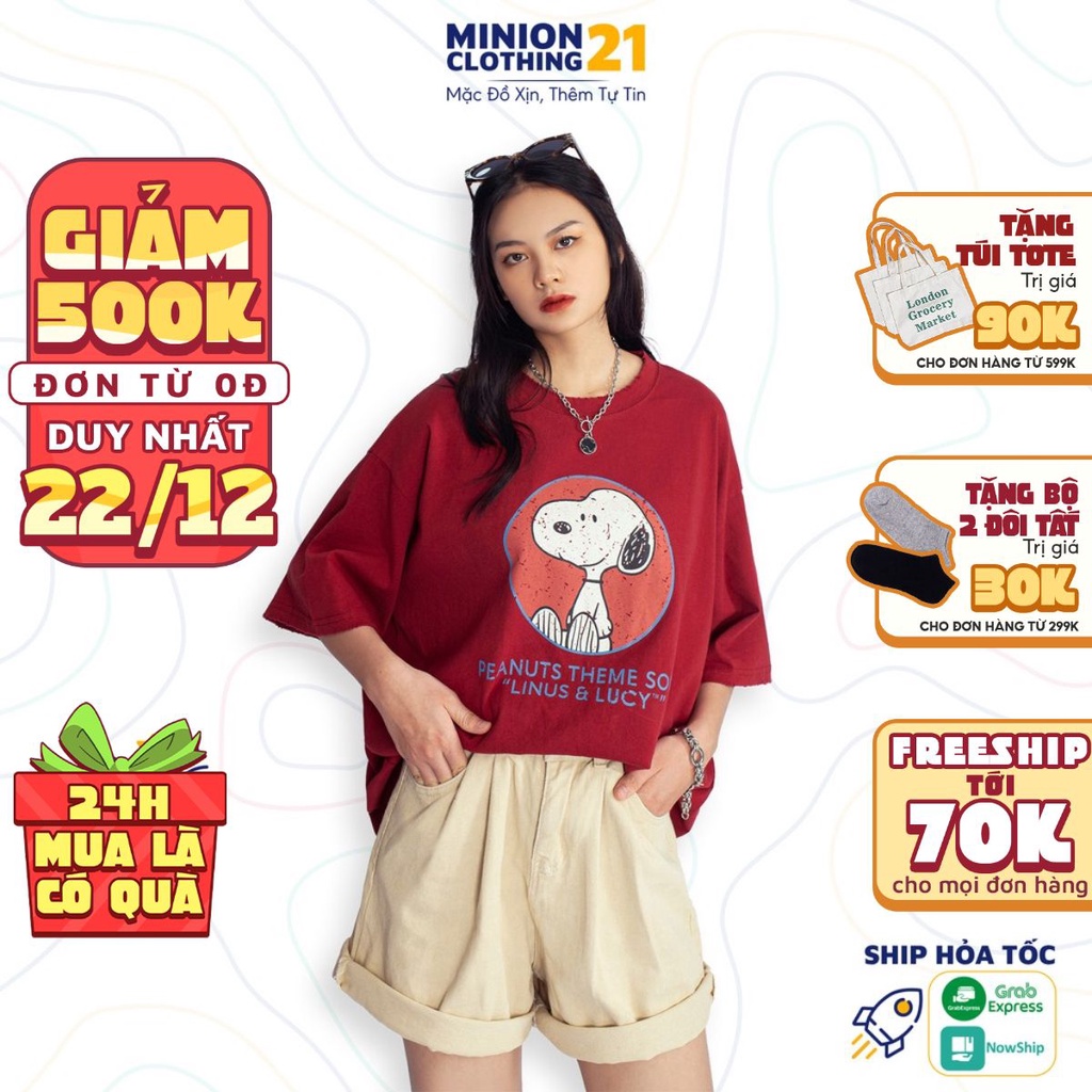 Áo thun tay lỡ MINION CLOTHING phông Unisex nam nữ tee oversize form rộng pull Ulzzang Hàn Quốc vải mềm thoáng mát A3009