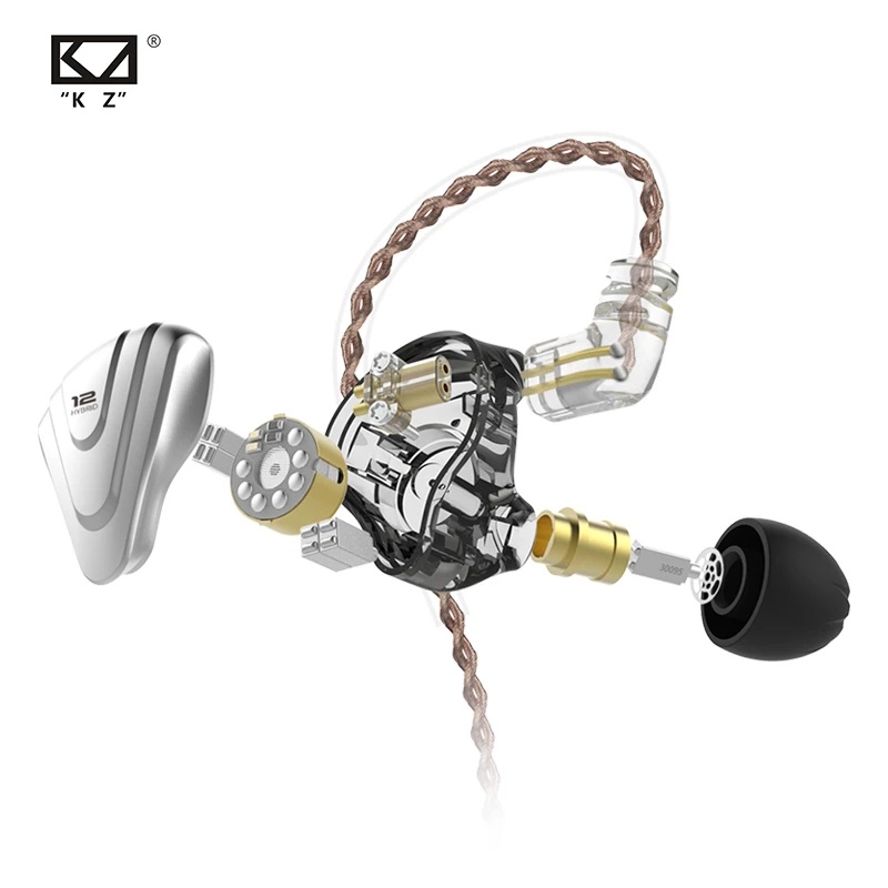Tai Nghe Nhét Tai KZ ZSX 5BA + 1DD Hybrid 12 drivers HIFI Chống Ồn