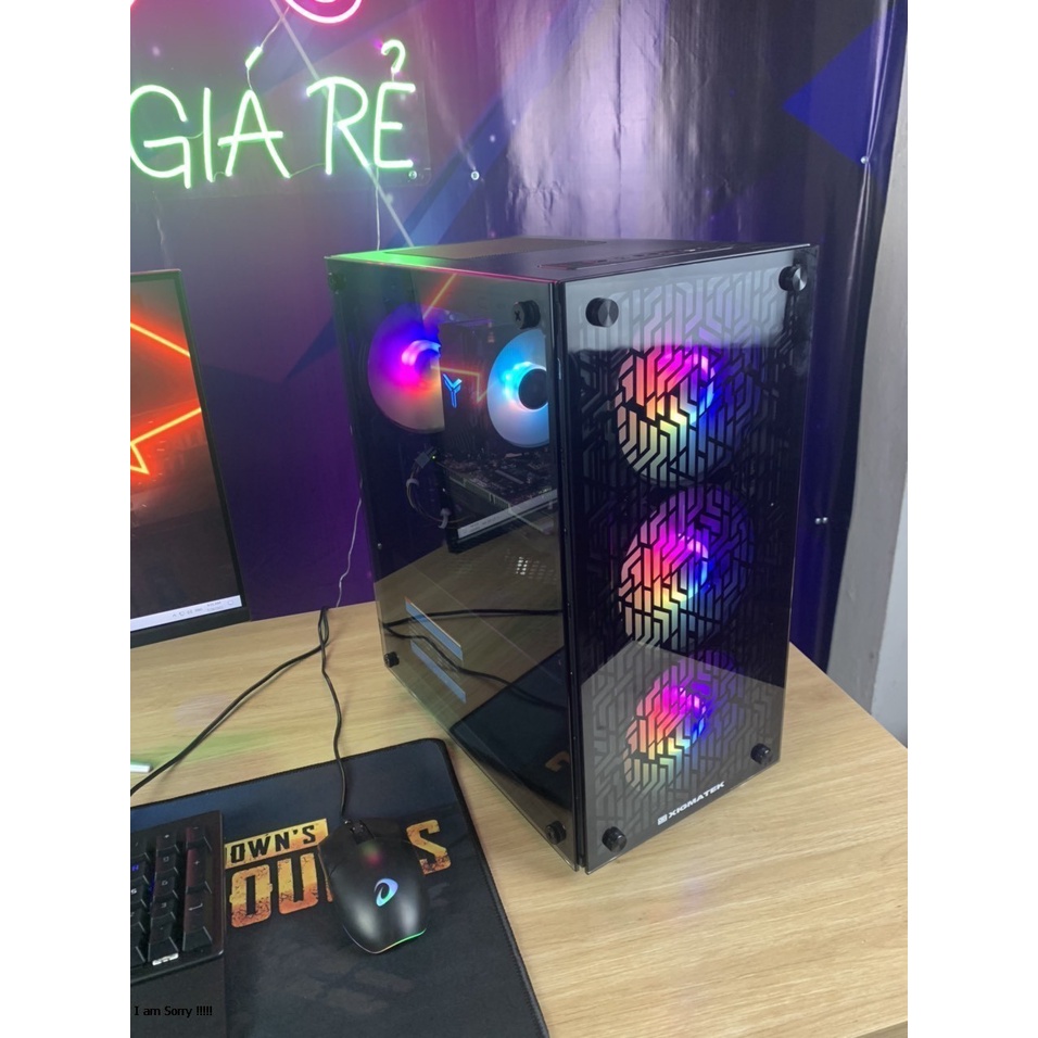 PC GAMING BỘ MÁY TÍNH ĐỂ BÀN I3 9100F MÀN 24INH IPS 75HZ NEW