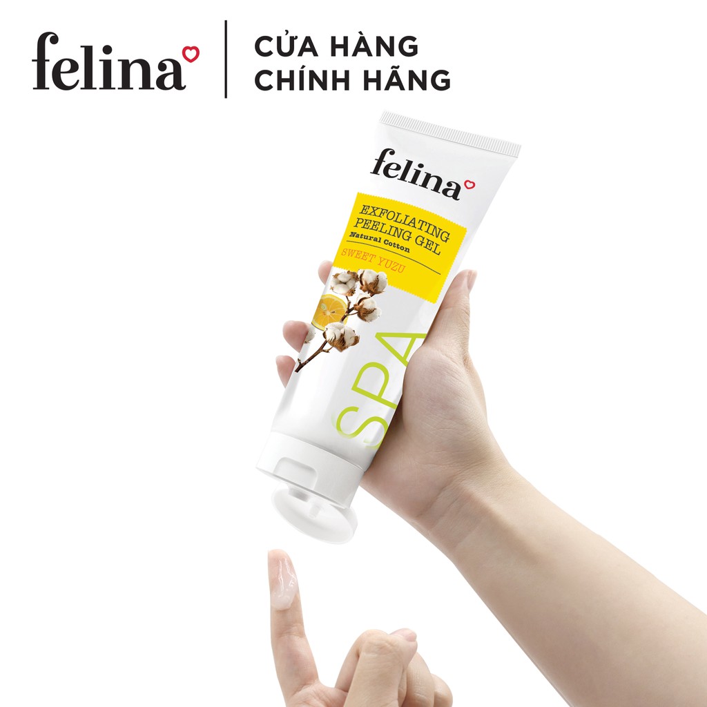 Tẩy tế bào chết Felina dạng Gel 300ml - Sợi bông vải chiết xuất Cam Yuzu | BigBuy360 - bigbuy360.vn
