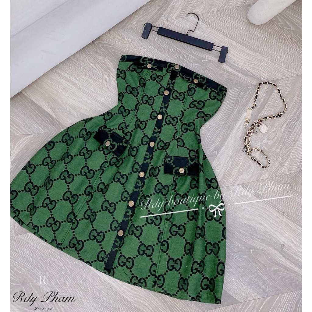 Váy guci xanh lá