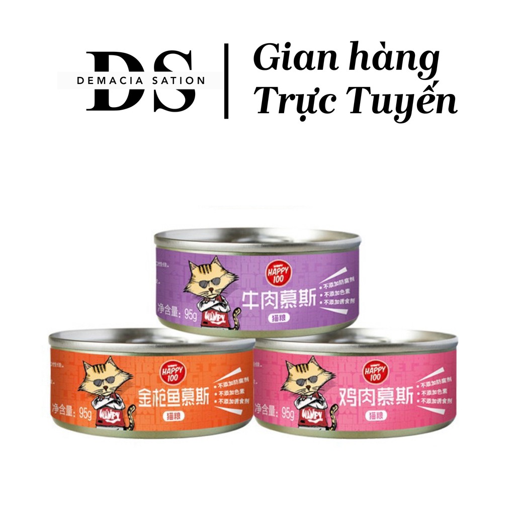 [HÀ NỘI] Pate Wanpy Bò Gà Cá Ngừ Xay Mịn Hộp 95gr Dùng Cho Mèo Bé,Lớn