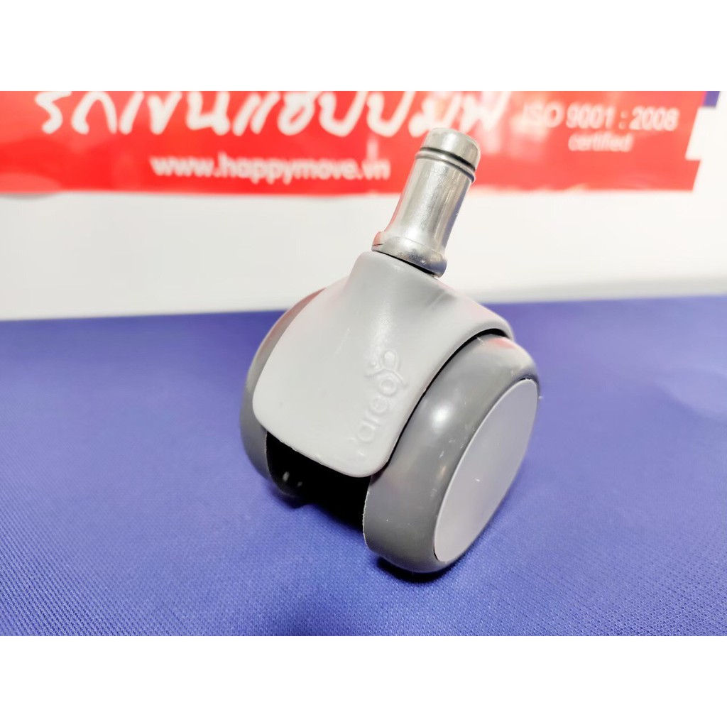 Bộ 5 Bánh xe ghế xoay văn phòng - Di chuyển đa mặt sàn - Cọc Grip Ring Happy Move Thái Lan (Bộ 5 bánh-màu xám) | BigBuy360 - bigbuy360.vn