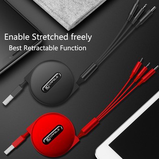 Cafele Cáp Sạc Dây Rút 3 Trong 1 Cổng Micro USB / Type-C