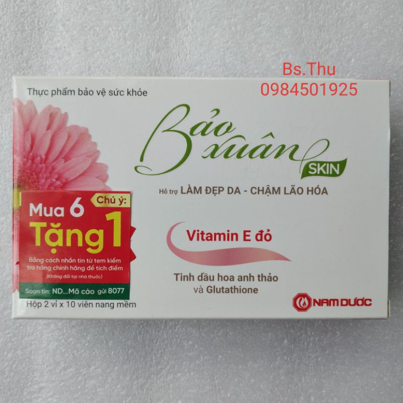 BẢO XUÂN SKIN VIÊN UỐNG ĐẸP DA hỗ trợ làm đẹp da, ngăn ngừa lão hóa