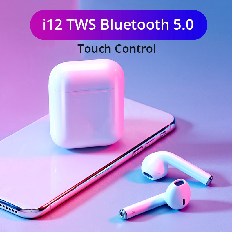 Tai nghe không dây bluetooth 5.0 chống trượt tiện dụng cho i10/i20/30/60/80 kèm phụ kiện