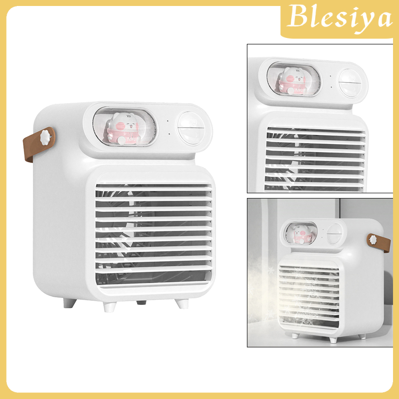 [BLESIYA]3-in-1 Portable Air Conditioner Fan with 3 Wind Speeds with 150ml Water Tank 4000mAh with LED Night Light for Room Indoor