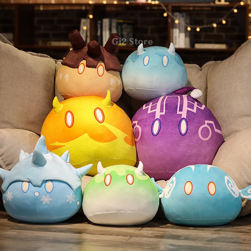Thú nhồi bông, gấu bông, gối nhồi bông Slime nguyên tố game Genshin Impact nhiều mẫu dễ thương thú bông mochi