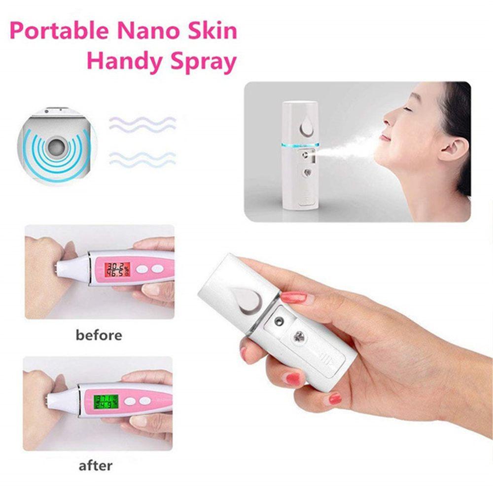 QQMALL Máy Phun Sương Nano Dưỡng Ẩm Chăm Sóc Da Sạc USB