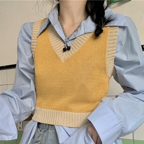 Áo Len Không Tay Thời Trang Phong Cách Mới Cho Nữ