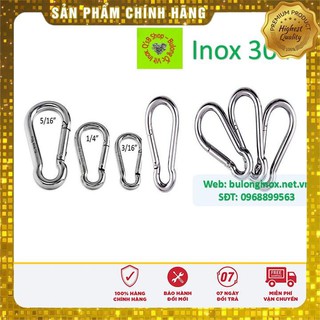 [HÀNG SẮN] Khoá xích inox, inox 304 , móc xích snap hook
