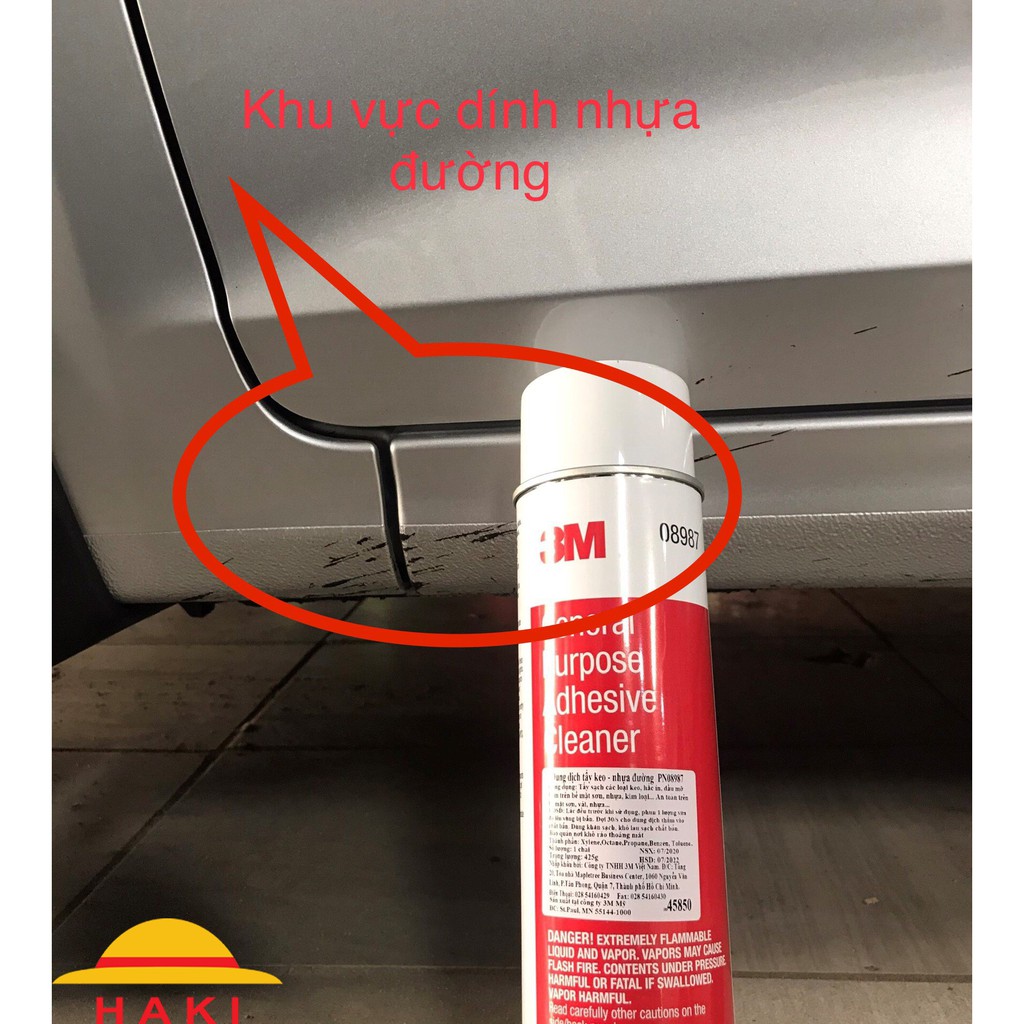 Chai tẩy nhựa đường ô tô, chai tẩy keo, tẩy băng dính, keo decal xe máy 3M 08987 [3M chính hãng]