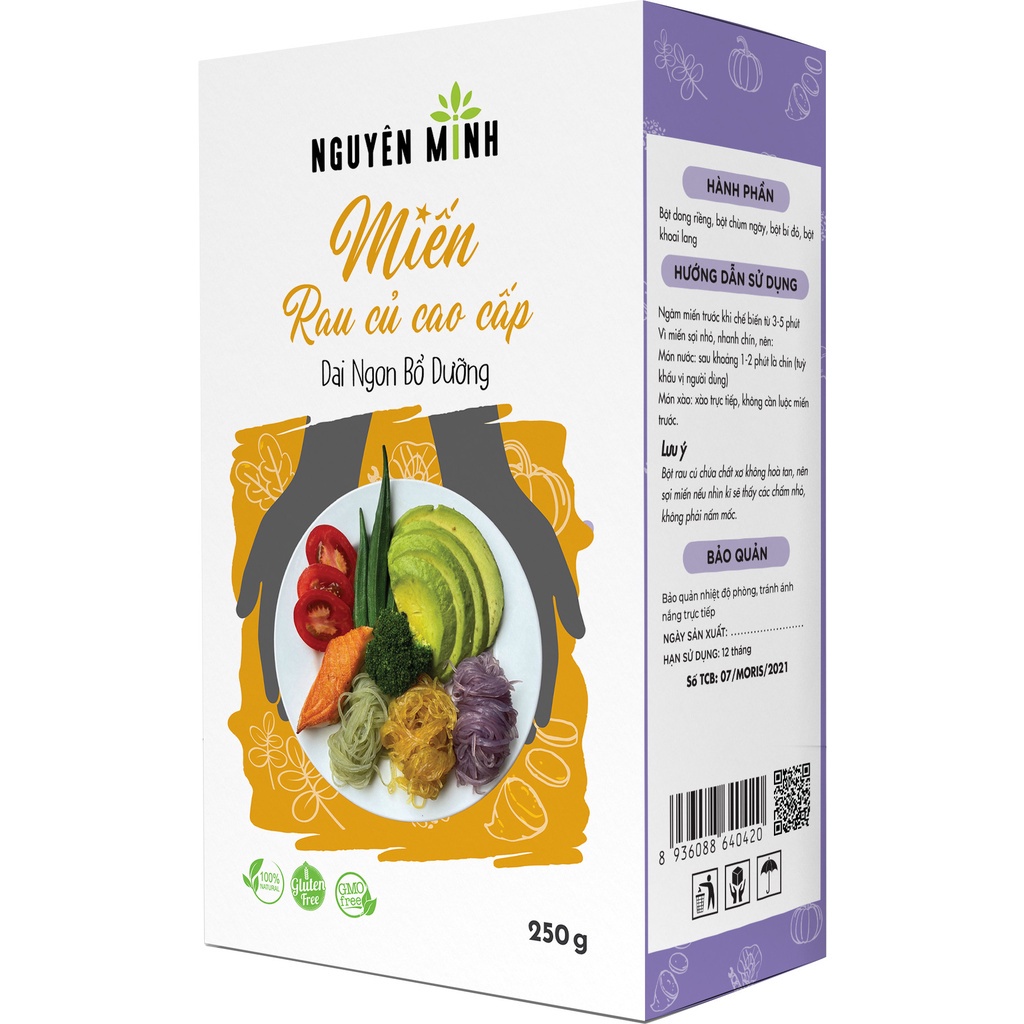 FamiShop Miến rau củ thập cẩm cao cấp Nguyên Minh 250g vị Thập cẩm