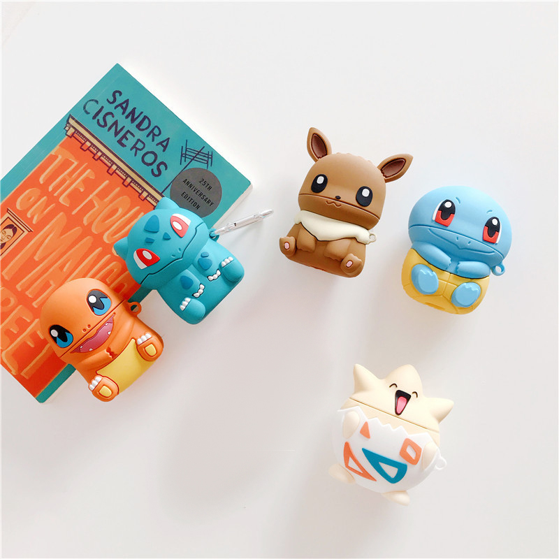 Vỏ bọc bảo vệ hộp sạc tai nghe bluetooth không dây Airpods 3 Pro 1 2 hình Pokémon