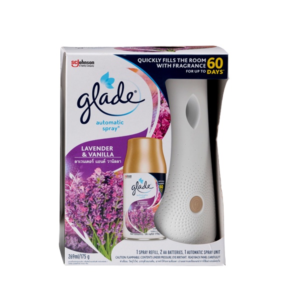 Máy Xịt Phòng Tự Động GLADE 3in1 mẫu mới 2021 (Hương Lavender)