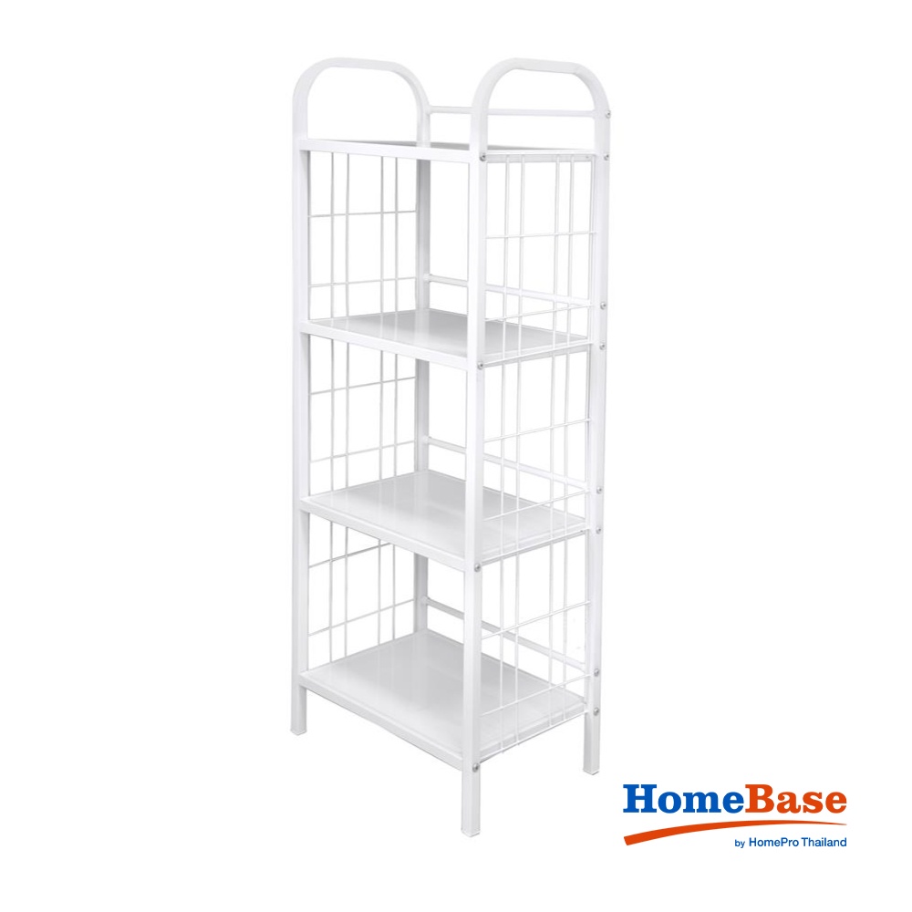 HomeBase STACKO Kệ 4 tầng bằng thép AMAS Thái Lan W44xH124xD30.5cm màu trắng