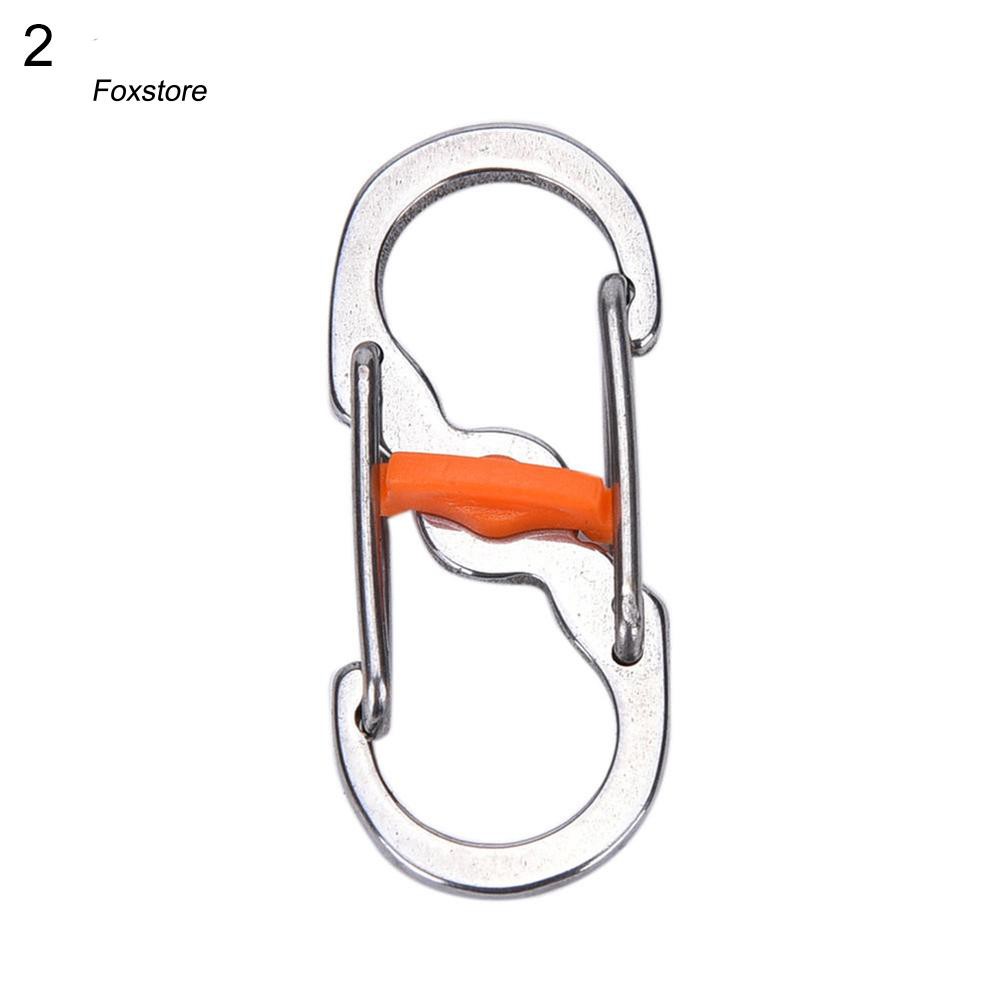 CES1_8-Shaped Outdoor Hook Buckle Snap Clip Mount Climbing Carabiner Chain Key Chain