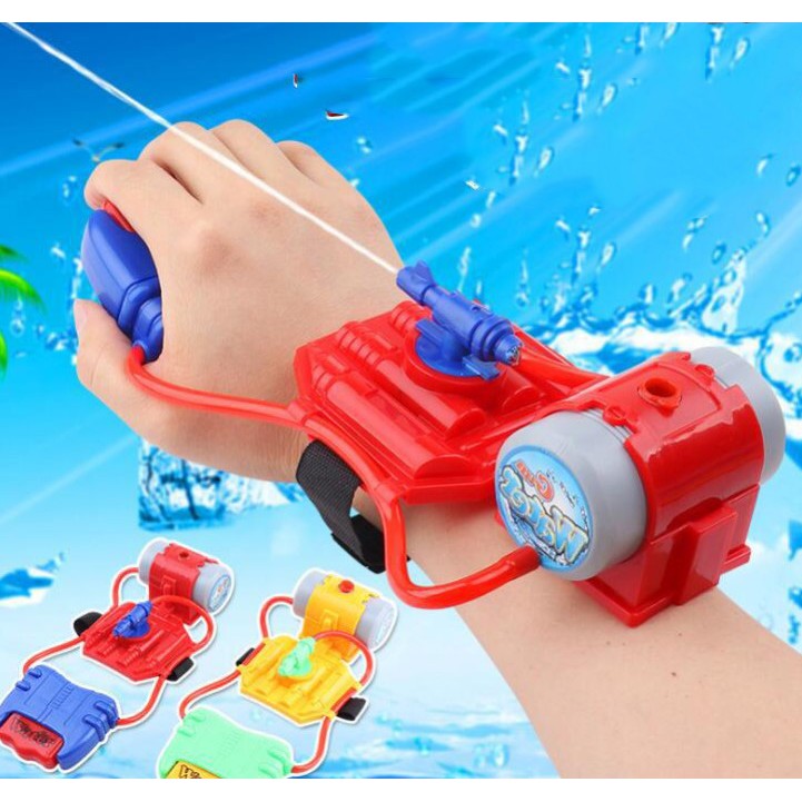 Súng Phun Nước Đeo Cổ Tay Dạng Máy Bắn Tơ Người Nhện Độc Đáo Cho Bé