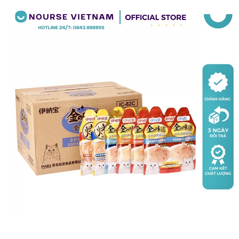 Combo Súp Thưởng Ciao Inaba đôi Súp Thưởng Cho Mèo Dashi Cream NourseVietnam