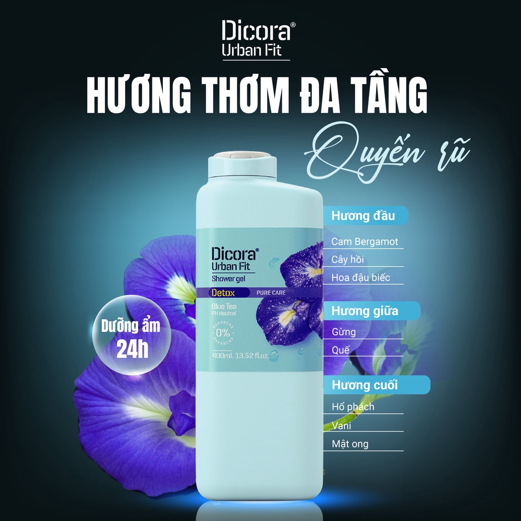 Sữa Tắm Dưỡng Da Dicora Urban Fit Shower Gel Nhập Khẩu Chính Hãng 400ml/ 750ml