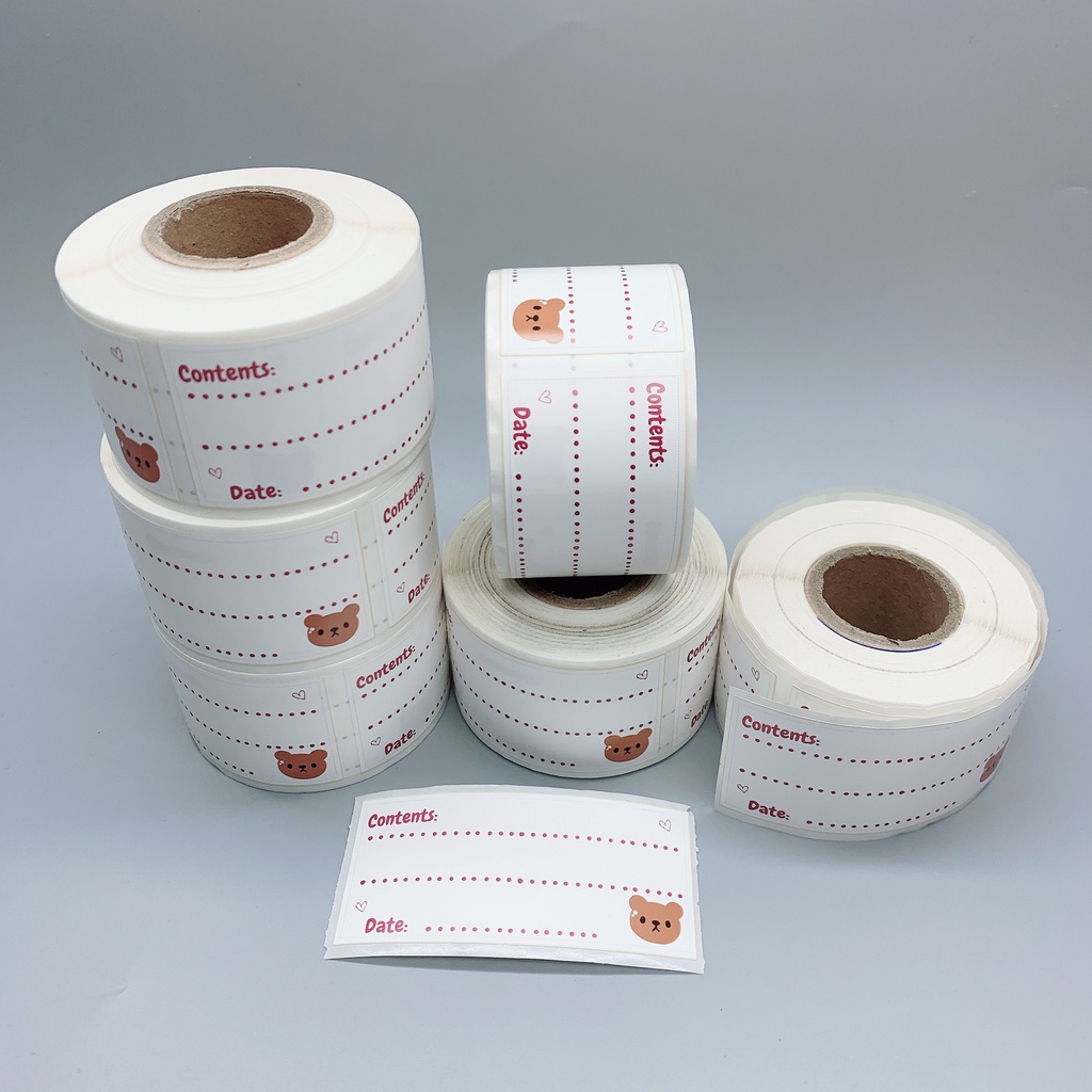 Tem dán, nhãn dán ghi chú hộp đựng thực phẩm, khay trữ đông trong tủ lạnh