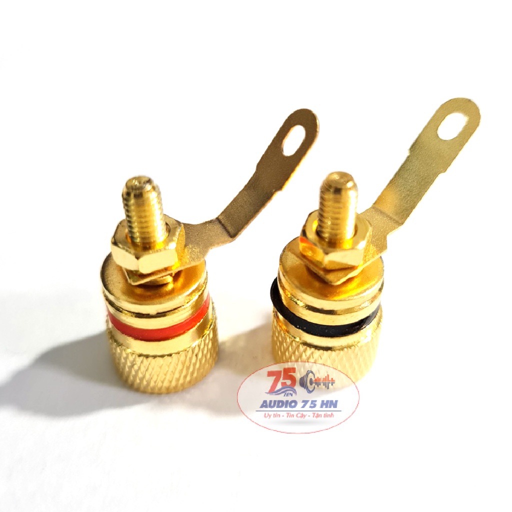 01 cắp Jack cọc loa bằng đồng mạ vàng cao cấp