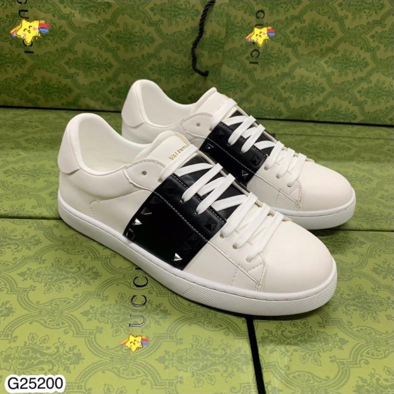 Giầy Vanlentino nam đính đinh phản quang siêu hot_Giầy buộc dây nam đính đinh