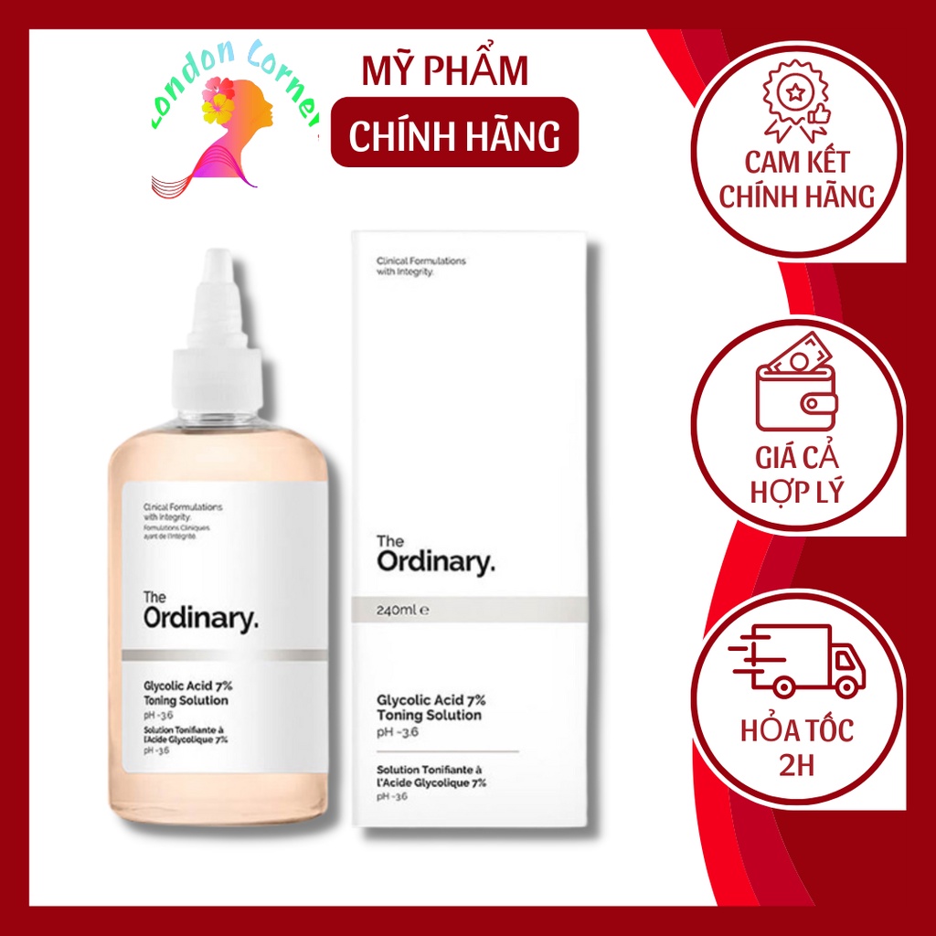 Nước hoa hồng tẩy da chết AHA The Ordinary Glycolic Acid 7% Toning Solution